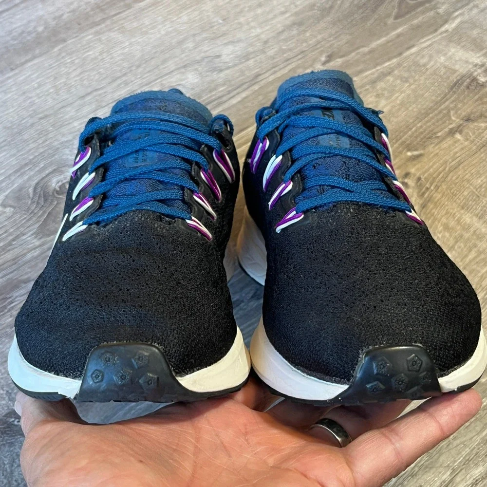 Nike Air Zoom Pegasus 36 Black Purple Blue Running Shoes AQ2210-012 Womens 9.5